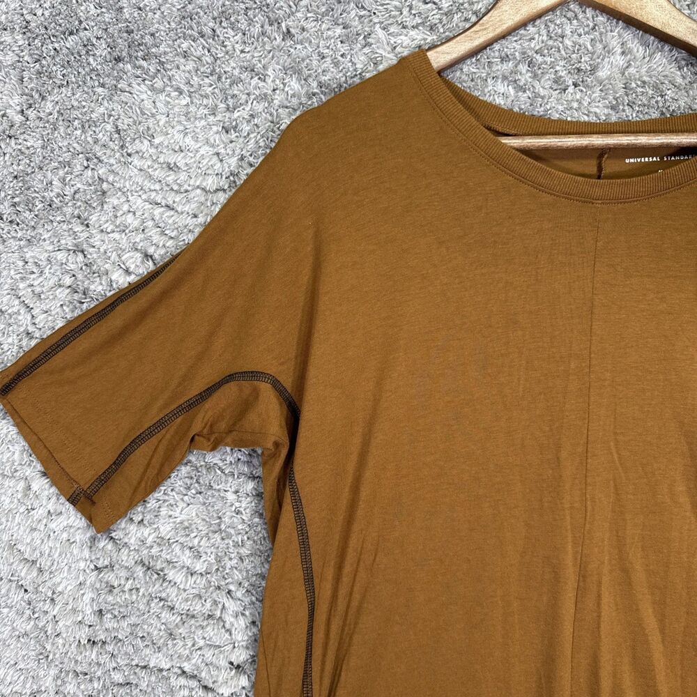 Universal Standard Knit Top Mustard Medium Dolman Sleeve Casual 1/2 Sleeve - Picture 2 of 13